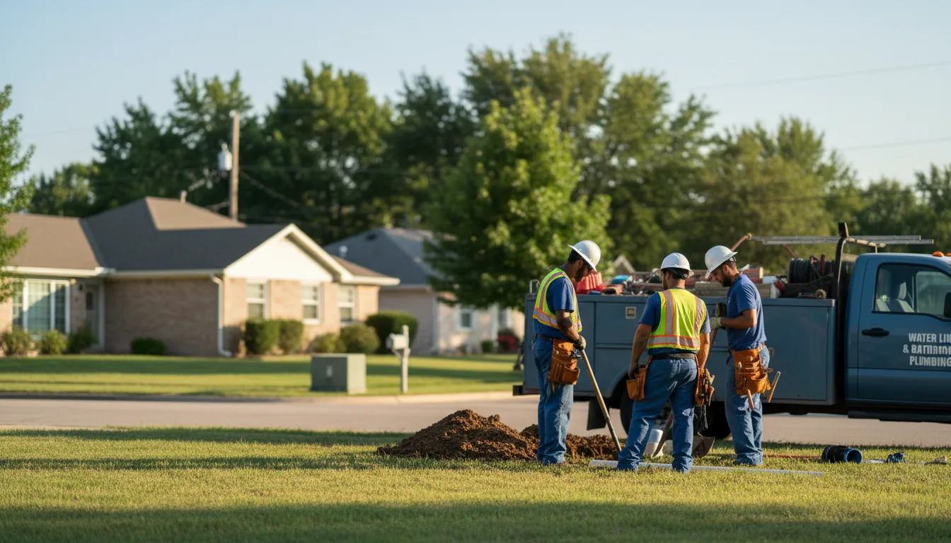 Residential water line and bathroom plumbing service in Purcellville, VA